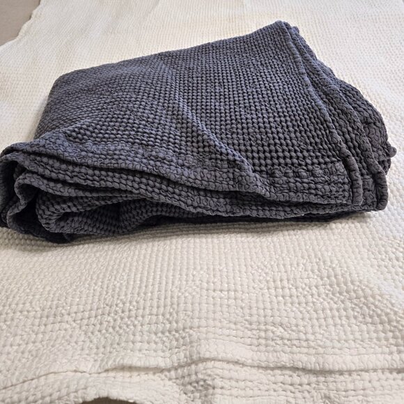 Annie Selke Pine Cone Hill waffle blanket Portugal Dash Albert 100% Cotton Queen - Picture 6 of 8